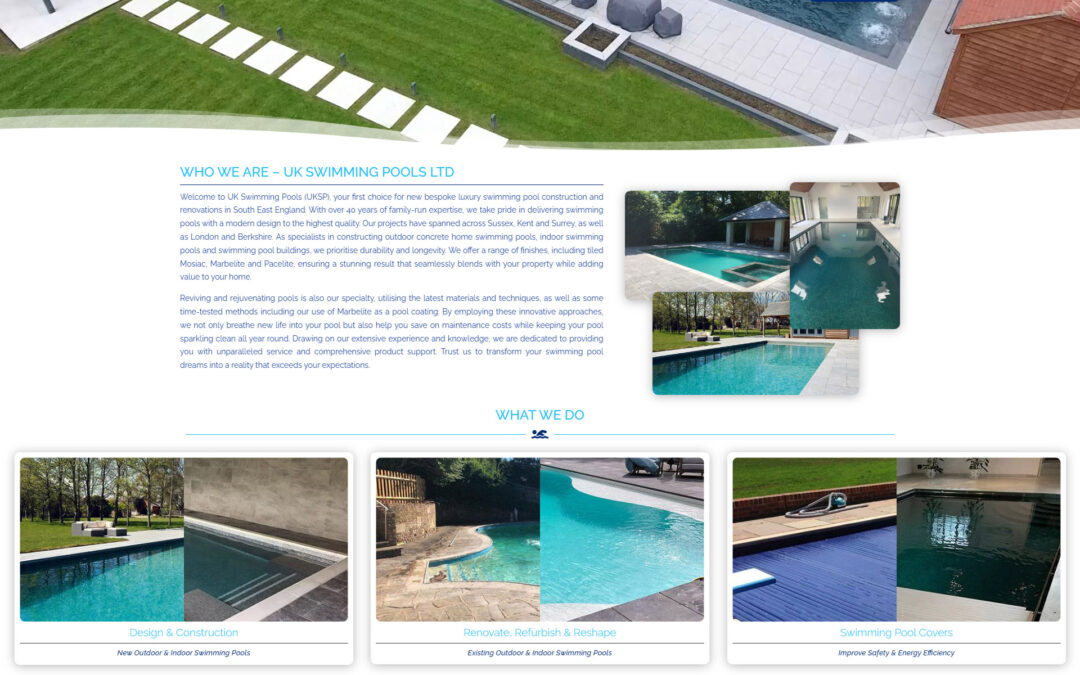 UK Swimming Pools – Website Redesign & Digital Marketing