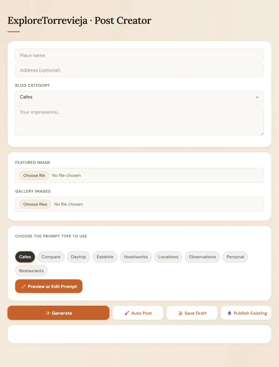 AI Powered Post Creator