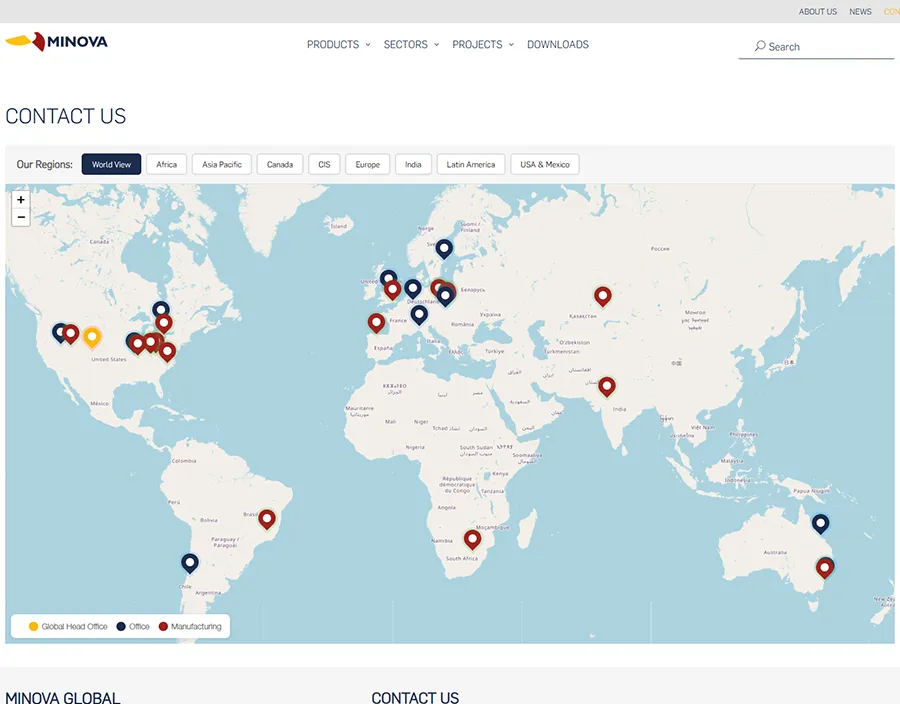 Interactive World Map for Offices